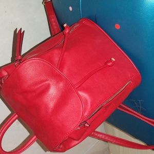 CRANBERRY COLORED BACKPACK BAG PURSE